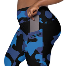 Load image into Gallery viewer, Camo&lt;br/&gt;(Blue)&lt;br/&gt;[Leggings]