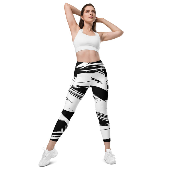 Abstract<br/>(Black)<br/>[Leggings]