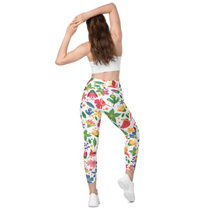 Flowers<br/>(White)<br/>[Leggings]