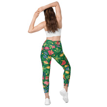 Load image into Gallery viewer, Flowers&lt;br/&gt;(Green)&lt;br/&gt;[Leggings]