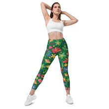 Load image into Gallery viewer, Flowers&lt;br/&gt;(Green)&lt;br/&gt;[Leggings]