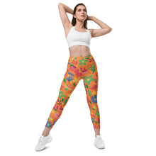 Load image into Gallery viewer, Flowers&lt;br/&gt;(Orange)&lt;br/&gt;[Leggings]