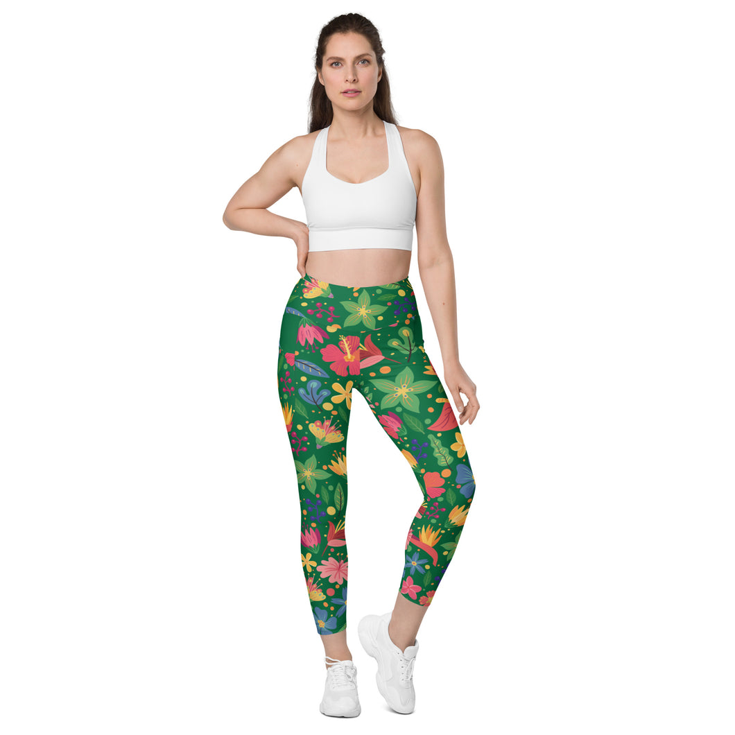 Flowers<br/>(Green)<br/>[Leggings]