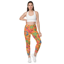 Load image into Gallery viewer, Flowers&lt;br/&gt;(Orange)&lt;br/&gt;[Leggings]