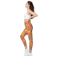 Load image into Gallery viewer, Flowers&lt;br/&gt;(Orange)&lt;br/&gt;[Leggings]