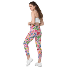 Load image into Gallery viewer, Flowers&lt;br/&gt;(Pink)&lt;br/&gt;[Leggings]