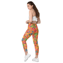 Load image into Gallery viewer, Flowers&lt;br/&gt;(Orange)&lt;br/&gt;[Leggings]