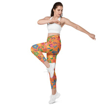 Load image into Gallery viewer, Flowers&lt;br/&gt;(Orange)&lt;br/&gt;[Leggings]