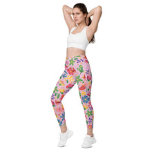 Load image into Gallery viewer, Flowers&lt;br/&gt;(Pink)&lt;br/&gt;[Leggings]