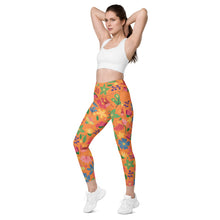 Load image into Gallery viewer, Flowers&lt;br/&gt;(Orange)&lt;br/&gt;[Leggings]