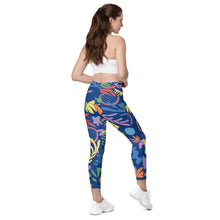 Load image into Gallery viewer, Garden&lt;br/&gt;(Blue)&lt;br/&gt;[Leggings]