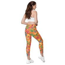 Load image into Gallery viewer, Flowers&lt;br/&gt;(Orange)&lt;br/&gt;[Leggings]