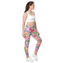Load image into Gallery viewer, Flowers&lt;br/&gt;(Pink)&lt;br/&gt;[Leggings]