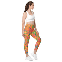Load image into Gallery viewer, Flowers&lt;br/&gt;(Orange)&lt;br/&gt;[Leggings]