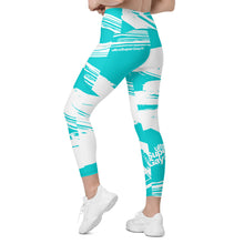 Load image into Gallery viewer, Abstract&lt;br/&gt;(Turquoise)&lt;br/&gt;[Leggings]