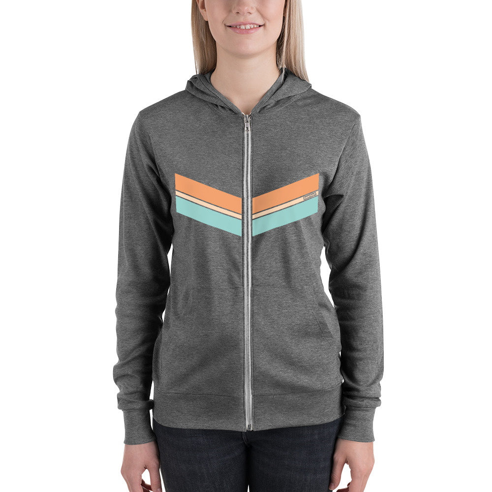 Wide Diagonals<br/>(Tan, Sand, Turquoise)<br/>[Classic Hoodie]
