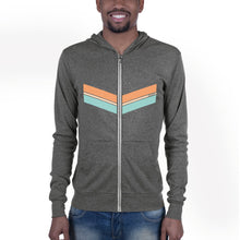 Load image into Gallery viewer, Wide Diagonals&lt;br/&gt;(Tan, Sand, Turquoise)&lt;br/&gt;[Classic Hoodie]