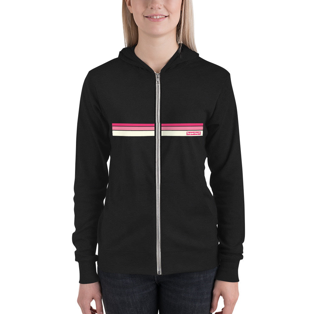 Horizontal Stripes<br/>(Rose, Pink, Cream)<br/>[Classic Hoodie]