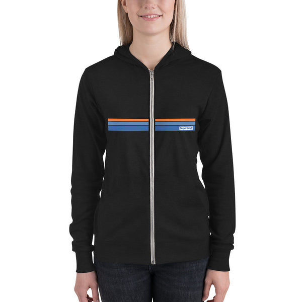Horizontal Stripes<br/>(Orange, Blue, Navy)<br/>[Classic Hoodie]
