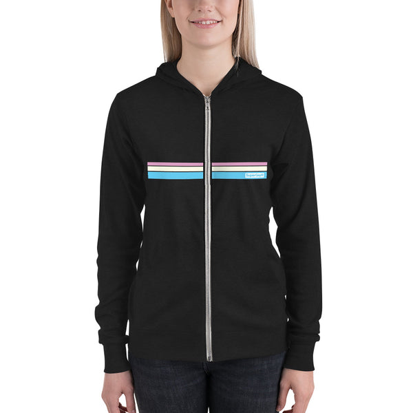 Horizontal Stripes<br/>(Pink, Cream, Sky)<br/>[Classic Hoodie]