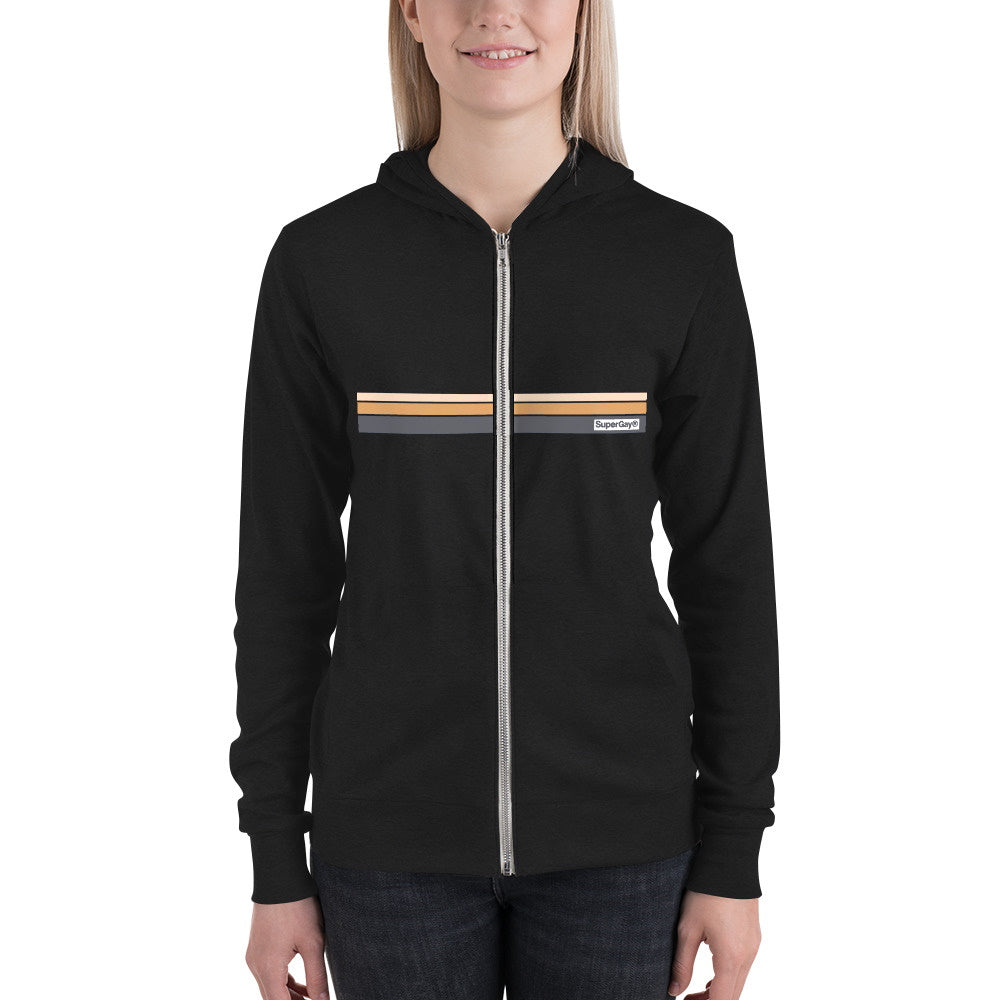 Horizontal Stripes<br/>(Sand, Tan, Charcoal)<br/>[Classic Hoodie]