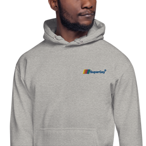 SuperGay Logo<br/>Blue Text<br/>(Embroidered)<br/>[Premium Hoodie]