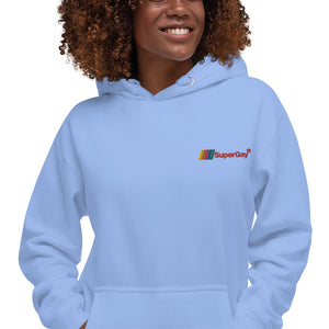SuperGay Logo<br/>Red Text<br/>(Embroidered)<br/>[Premium Hoodie]
