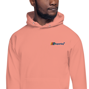 SuperGay Logo<br/>Blue Text<br/>(Embroidered)<br/>[Premium Hoodie]