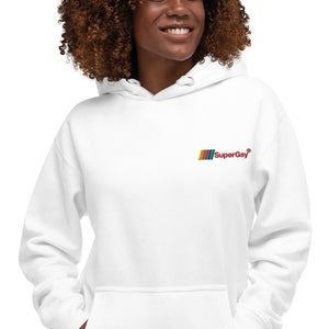 SuperGay Logo<br/>Red Text<br/>(Embroidered)<br/>[Premium Hoodie]
