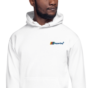 SuperGay Logo<br/>Blue Text<br/>(Embroidered)<br/>[Premium Hoodie]